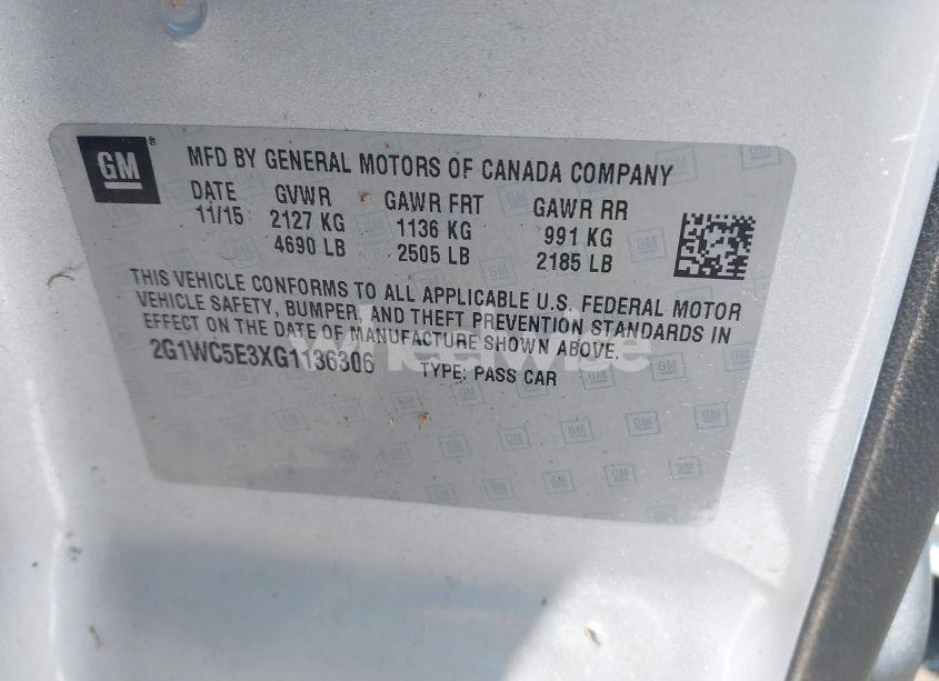 Photo 9 of 2016 Chevrolet Impala LIMITED LTZ (VIN 2G1WC5E3XG1136306)