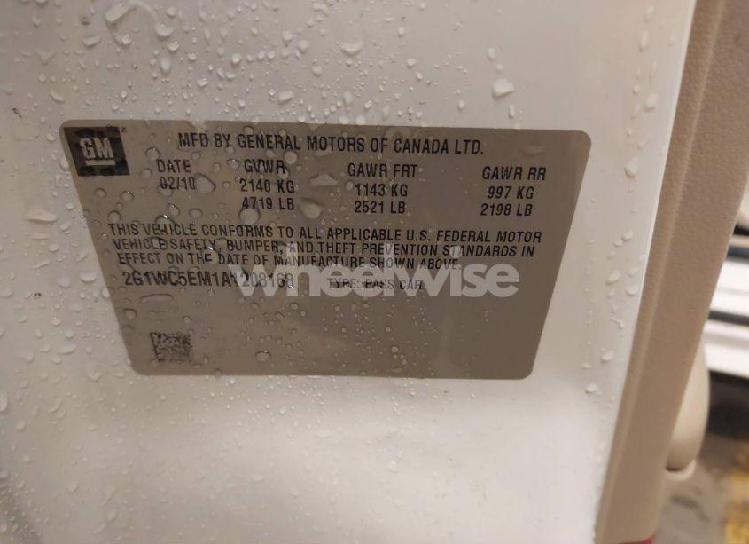 Photo 9 of 2010 Chevrolet Impala LTZ (VIN 2G1WC5EM1A1208168)