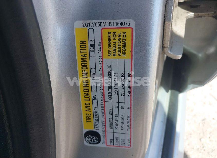 Photo 9 of 2011 Chevrolet Impala LTZ (VIN 2G1WC5EM1B1164075)