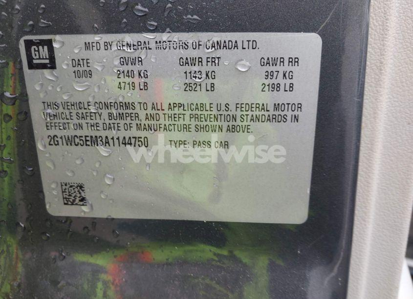 Photo 9 of 2010 Chevrolet Impala LTZ (VIN 2G1WC5EM3A1144750)