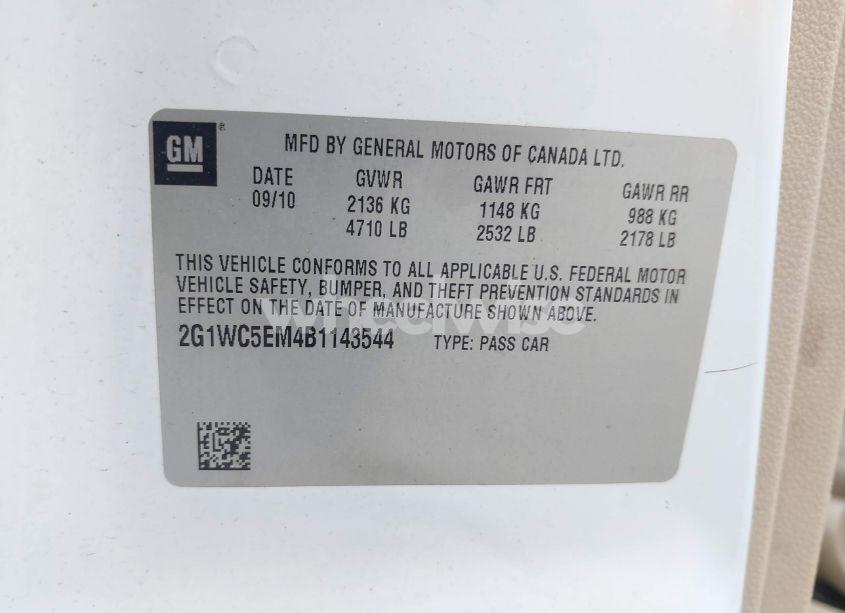 Photo 9 of 2011 Chevrolet Impala LTZ (VIN 2G1WC5EM4B1143544)