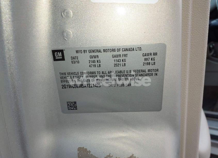 Photo 9 of 2010 Chevrolet Impala LTZ (VIN 2G1WC5EM5A1221425)