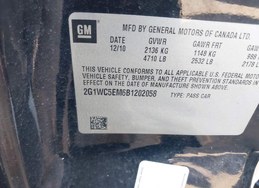 Photo 9 of 2011 Chevrolet Impala LTZ (VIN 2G1WC5EM6B1202058)