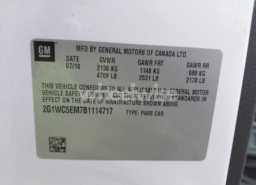 Photo 9 of 2011 Chevrolet Impala LTZ (VIN 2G1WC5EM7B1114717)