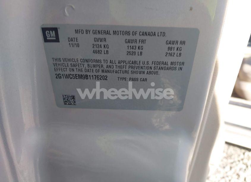 Photo 9 of 2011 Chevrolet Impala LTZ (VIN 2G1WC5EM9B1176202)