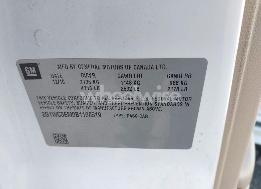 Photo 9 of 2011 Chevrolet Impala LTZ (VIN 2G1WC5EM9B1190519)