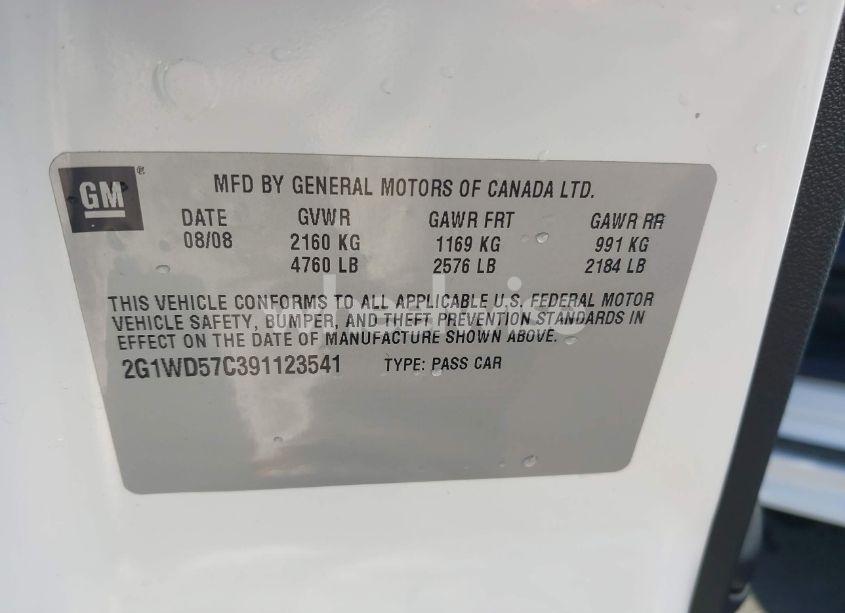 Photo 9 of 2009 Chevrolet Impala SS (VIN 2G1WD57C391123541)