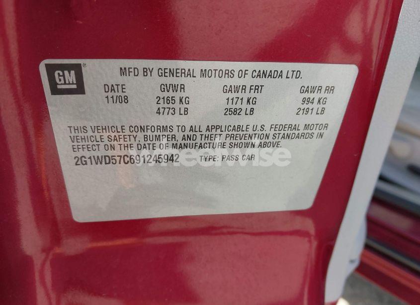 Photo 9 of 2009 Chevrolet Impala SS (VIN 2G1WD57C691245942)