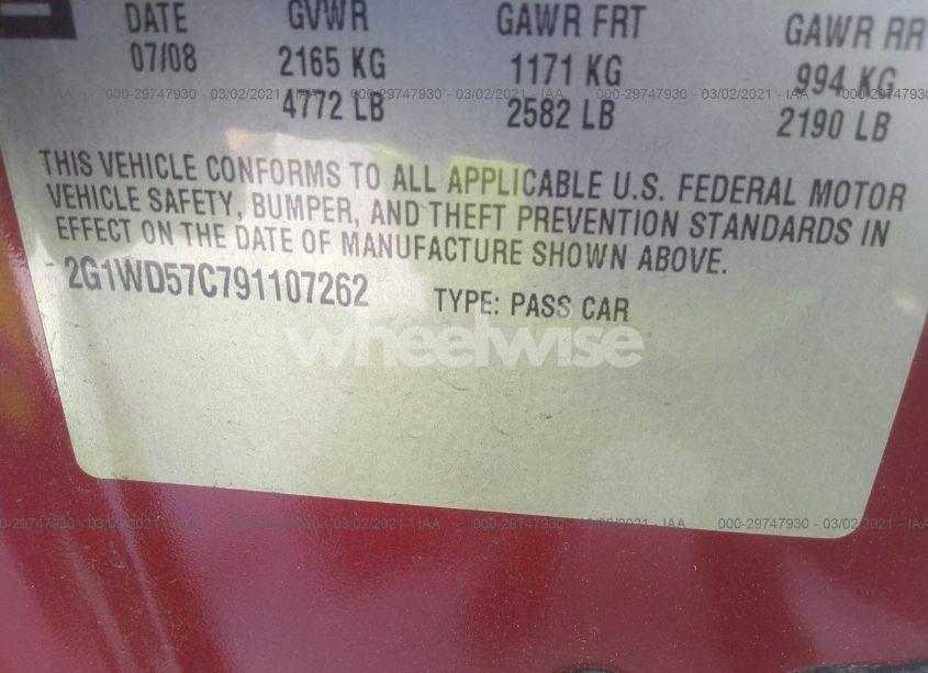 Photo 9 of 2009 Chevrolet Impala SS (VIN 2G1WD57C791107262)