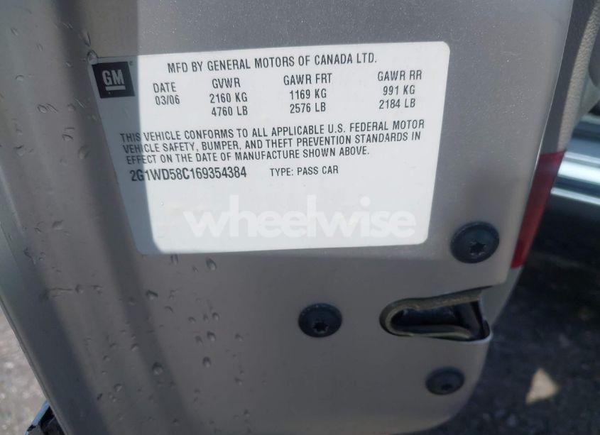 Photo 9 of 2006 Chevrolet Impala SS (VIN 2G1WD58C169354384)