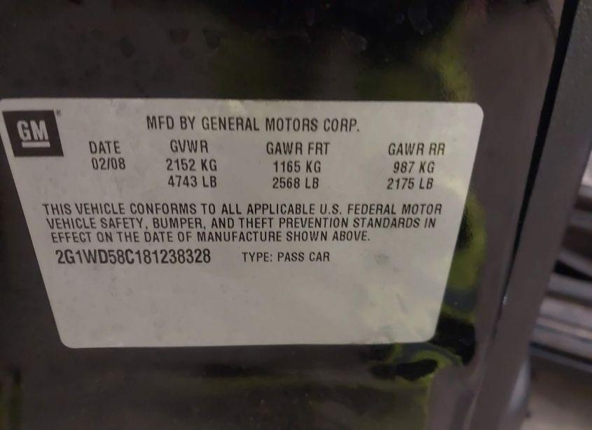 Photo 9 of 2008 Chevrolet Impala SS (VIN 2G1WD58C181238328)