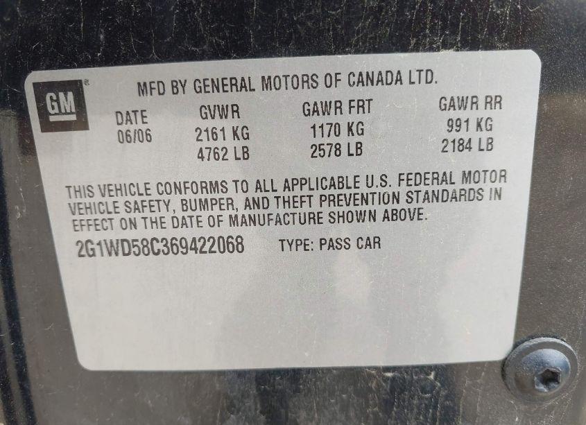 Photo 9 of 2006 Chevrolet Impala SS (VIN 2G1WD58C369422068)