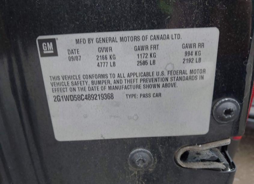 Photo 9 of 2008 Chevrolet Impala SS (VIN 2G1WD58C489219368)