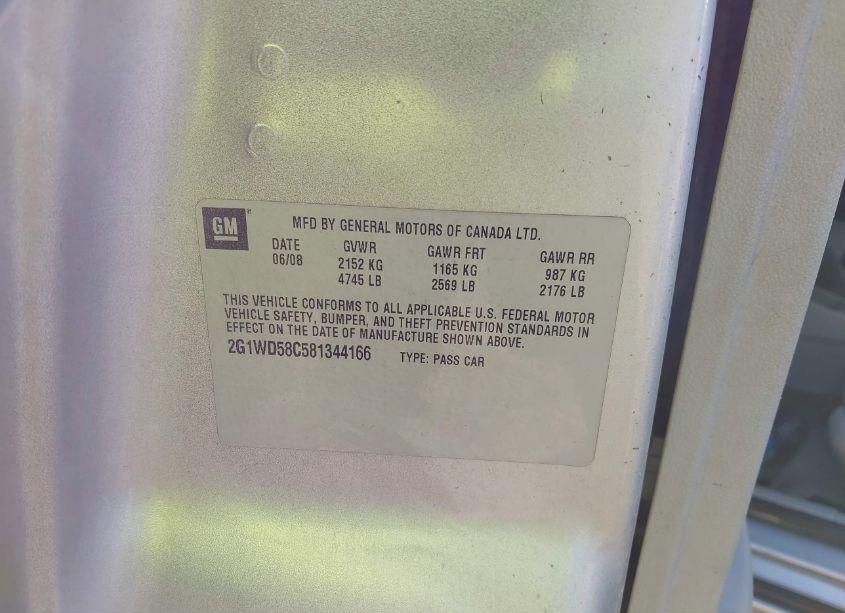 Photo 9 of 2008 Chevrolet Impala SS (VIN 2G1WD58C581344166)