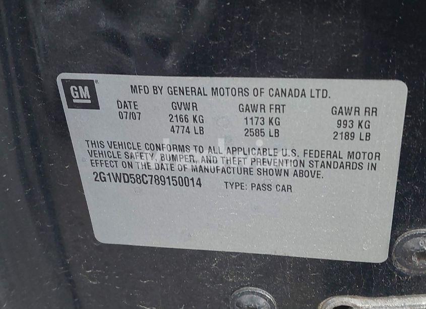 Photo 9 of 2008 Chevrolet Impala SS (VIN 2G1WD58C789150014)