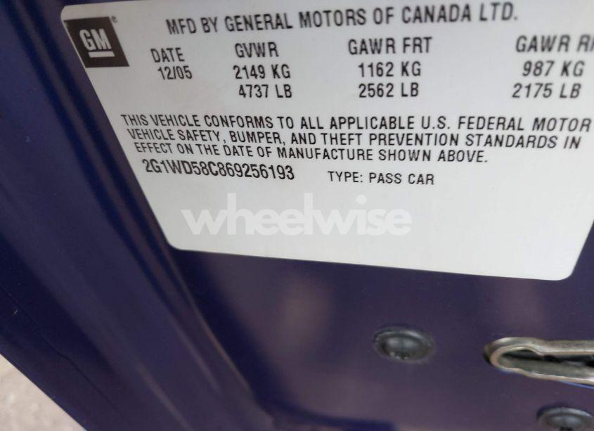 Photo 9 of 2006 Chevrolet Impala SS (VIN 2G1WD58C869256193)