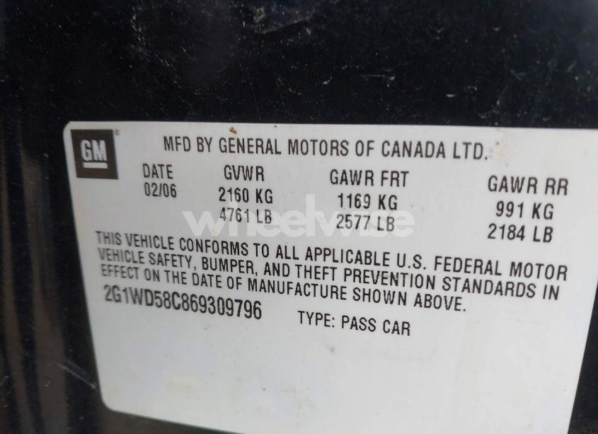 Photo 9 of 2006 Chevrolet Impala SS (VIN 2G1WD58C869309796)