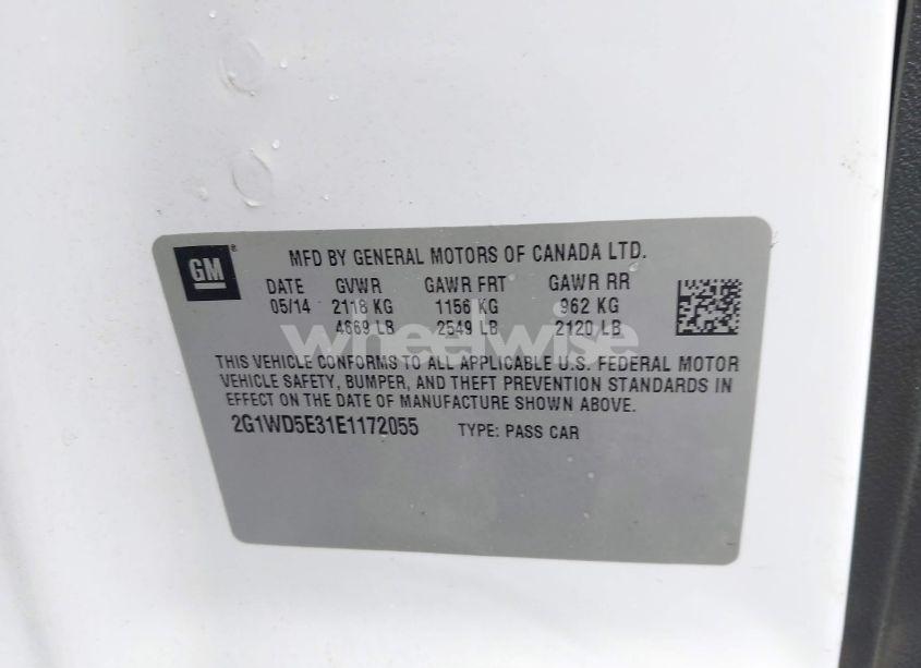 Photo 9 of 2014 Chevrolet Impala LIMITED POLICE (VIN 2G1WD5E31E1172055)