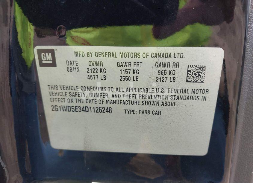 Photo 9 of 2013 Chevrolet Impala POLICE (VIN 2G1WD5E34D1126248)