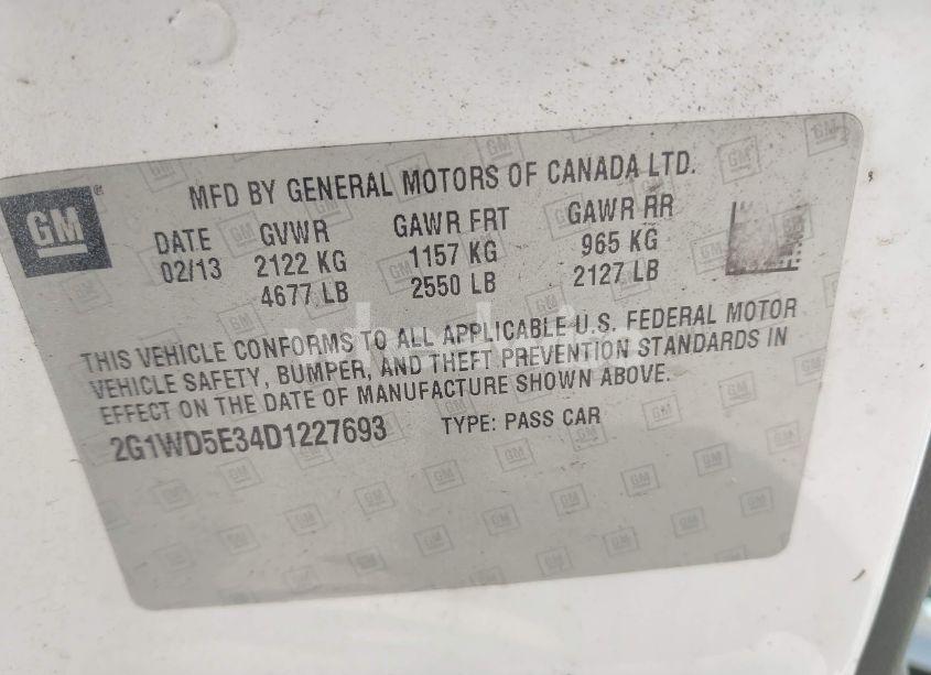 Photo 9 of 2013 Chevrolet Impala POLICE (VIN 2G1WD5E34D1227693)