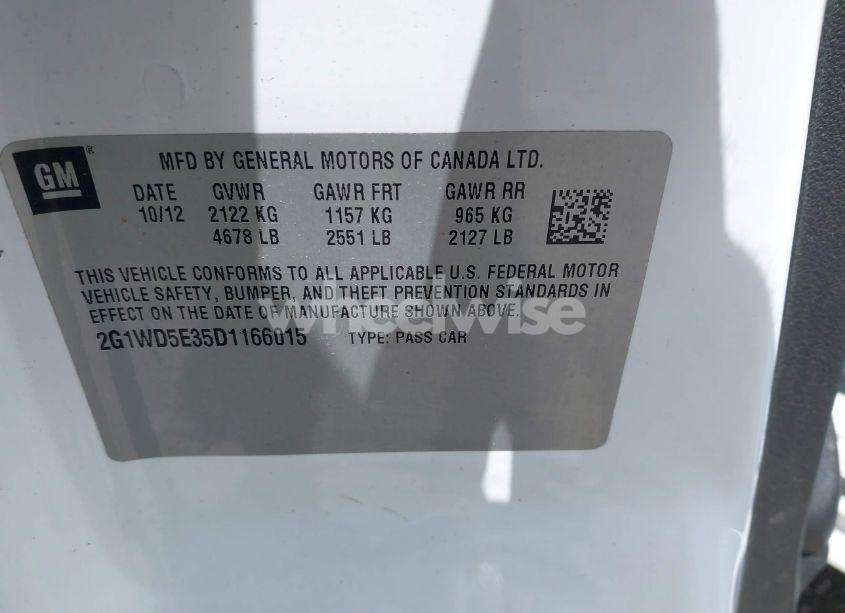 Photo 9 of 2013 Chevrolet Impala POLICE (VIN 2G1WD5E35D1166015)