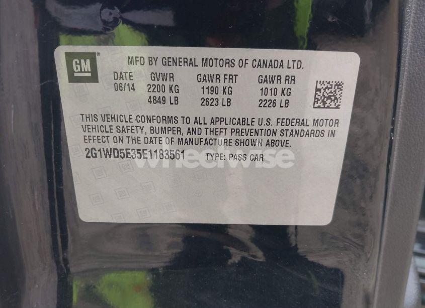 Photo 9 of 2014 Chevrolet Impala LIMITED POLICE (VIN 2G1WD5E35E1183561)