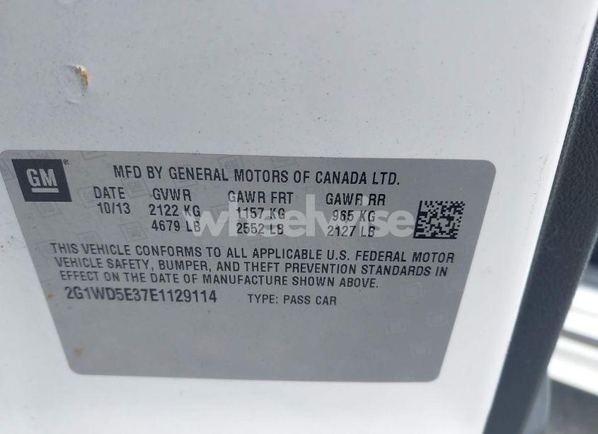 Photo 9 of 2014 Chevrolet Impala LIMITED POLICE (VIN 2G1WD5E37E1129114)