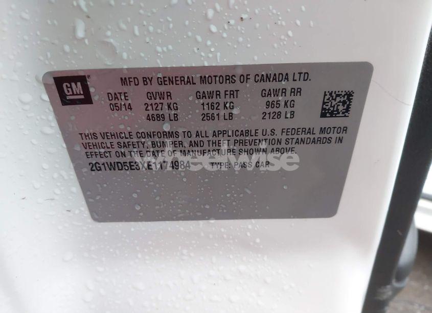 Photo 9 of 2014 Chevrolet Impala LIMITED POLICE (VIN 2G1WD5E3XE1174984)