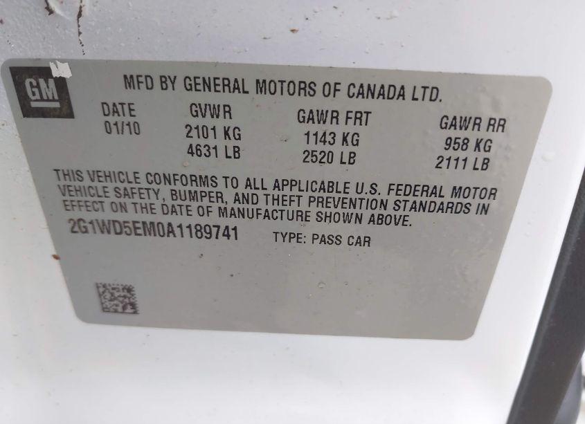 Photo 9 of 2010 Chevrolet Impala POLICE (VIN 2G1WD5EM0A1189741)