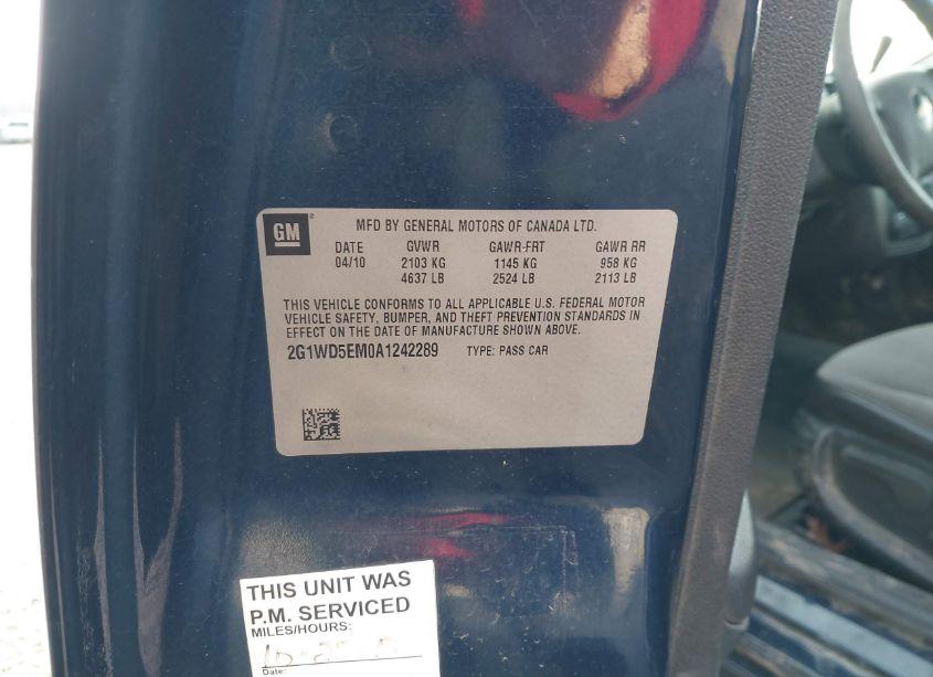 Photo 9 of 2010 Chevrolet Impala POLICE (VIN 2G1WD5EM0A1242289)