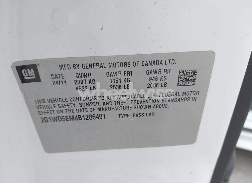 Photo 9 of 2011 Chevrolet Impala POLICE (VIN 2G1WD5EM4B1286491)