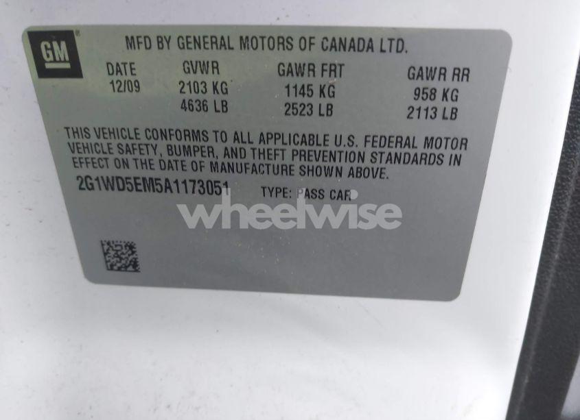 Photo 9 of 2010 Chevrolet Impala POLICE (VIN 2G1WD5EM5A1173051)