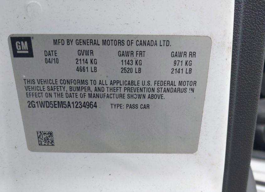 Photo 9 of 2010 Chevrolet Impala POLICE (VIN 2G1WD5EM5A1234964)