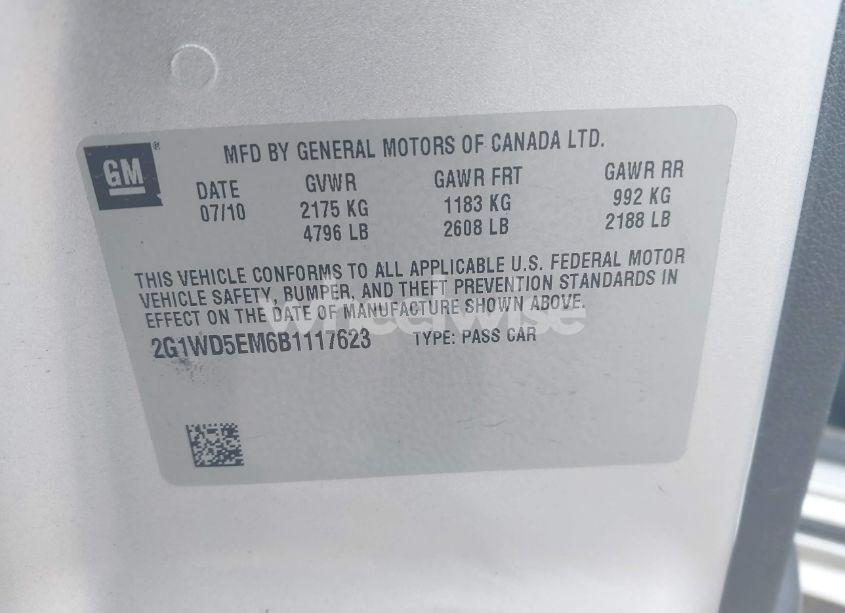 Photo 9 of 2011 Chevrolet Impala POLICE (VIN 2G1WD5EM6B1117623)