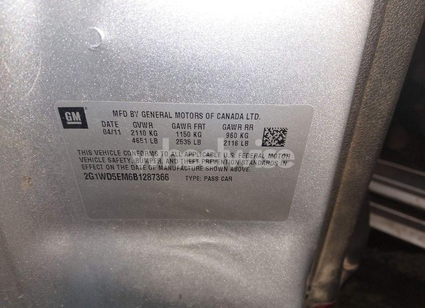 Photo 9 of 2011 Chevrolet Impala POLICE (VIN 2G1WD5EM6B1287366)