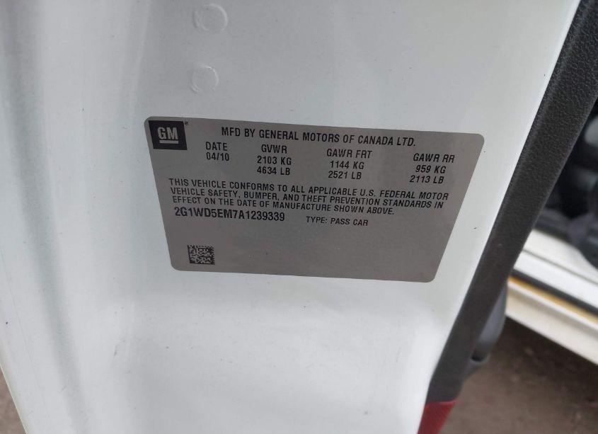 Photo 9 of 2010 Chevrolet Impala POLICE (VIN 2G1WD5EM7A1239339)