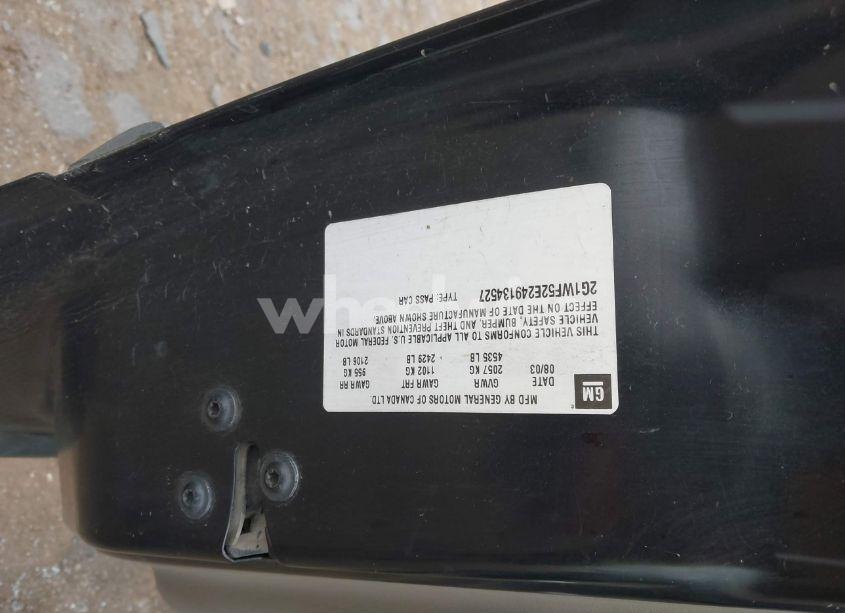 Photo 9 of 2004 Chevrolet Impala (VIN 2G1WF52E249134527)