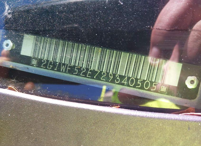 Photo 9 of 2002 Chevrolet Impala (VIN 2G1WF52E729340505)