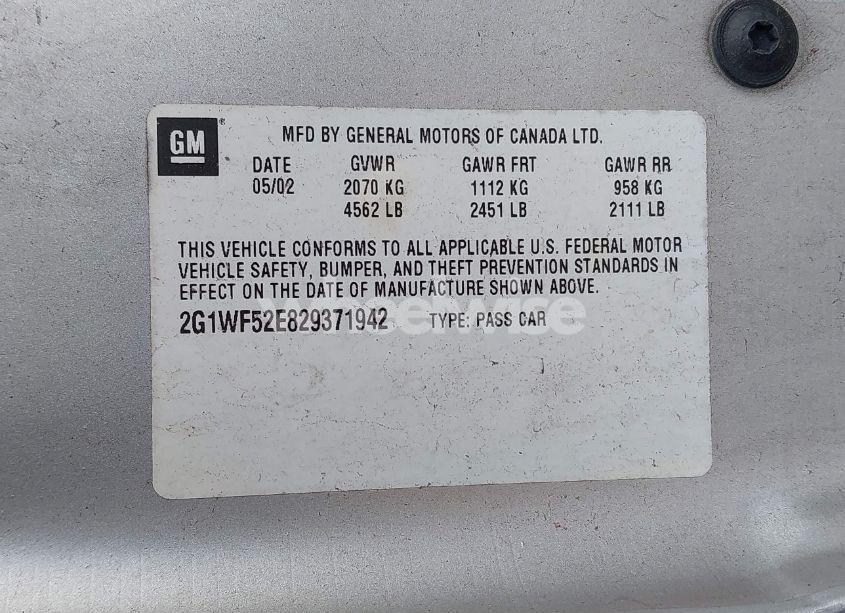 Photo 9 of 2002 Chevrolet Impala (VIN 2G1WF52E829371942)