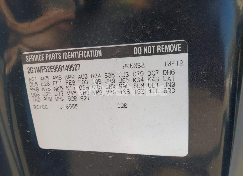 Photo 9 of 2005 Chevrolet Impala (VIN 2G1WF52E959149527)