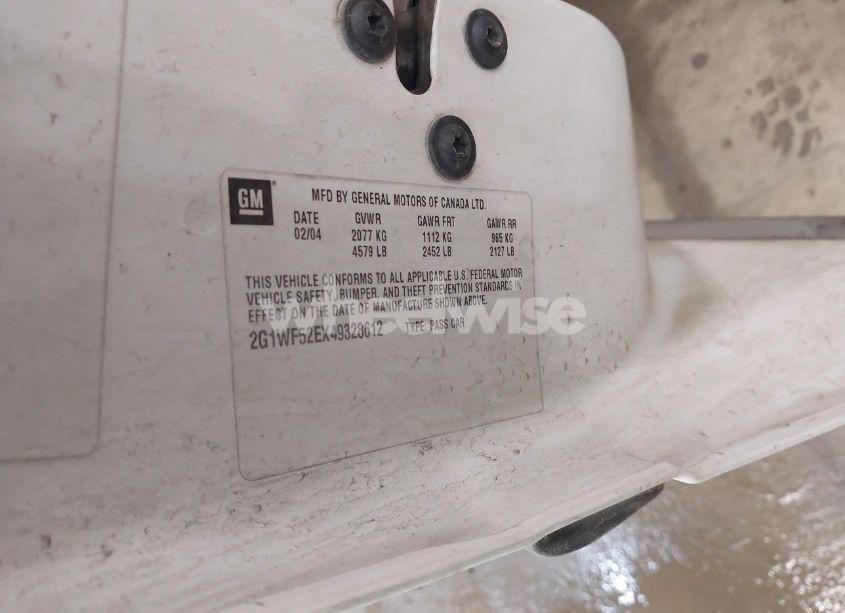 Photo 9 of 2004 Chevrolet Impala (VIN 2G1WF52EX49328612)