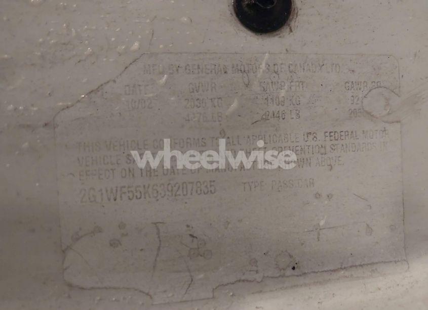 Photo 9 of 2003 Chevrolet Impala POLICE (VIN 2G1WF55K639207835)