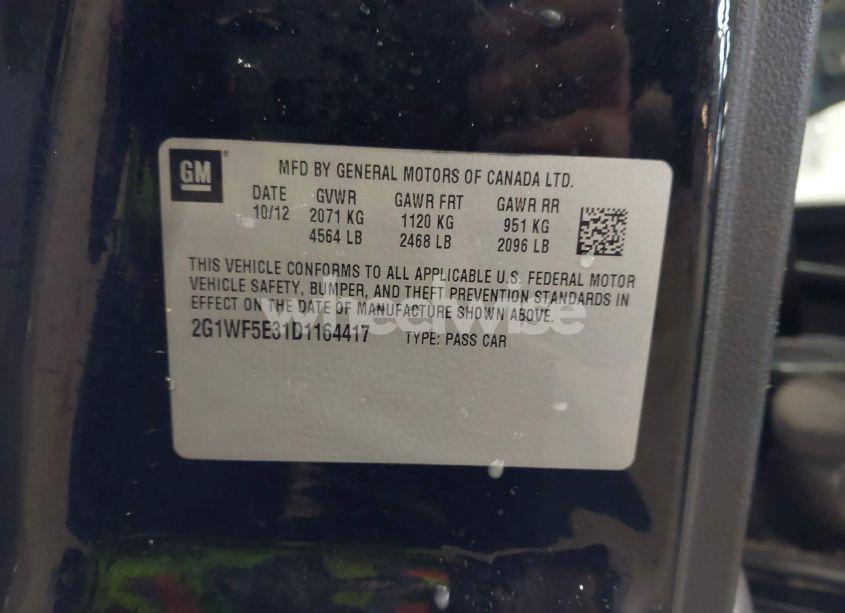 Photo 9 of 2013 Chevrolet Impala LS (VIN 2G1WF5E31D1164417)