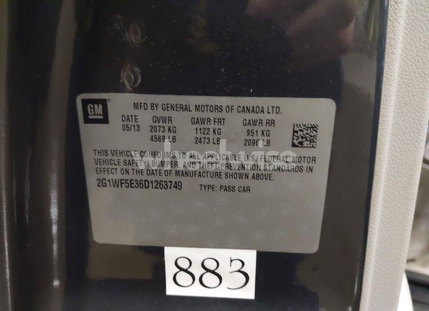 Photo 9 of 2013 Chevrolet Impala LS (VIN 2G1WF5E36D1263749)