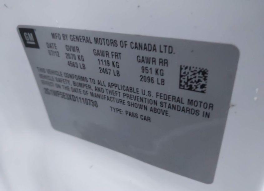 Photo 9 of 2013 Chevrolet Impala LS (VIN 2G1WF5E3XD1110730)