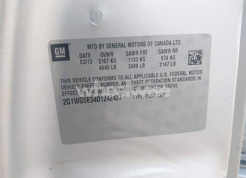 Photo 9 of 2013 Chevrolet Impala LT (VIN 2G1WG5E34D1242427)