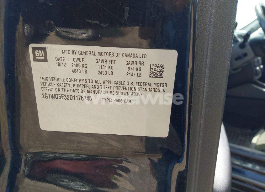 Photo 9 of 2013 Chevrolet Impala LT (VIN 2G1WG5E35D1176745)