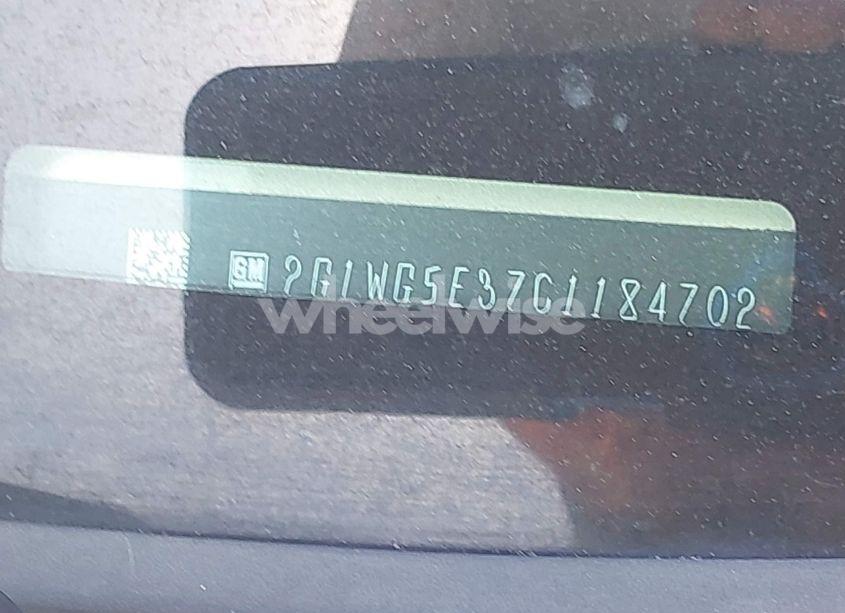 Photo 9 of 2012 Chevrolet Impala LT (VIN 2G1WG5E37C1184702)