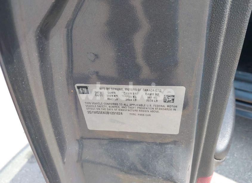 Photo 9 of 2011 Chevrolet Impala LT (VIN 2G1WG5EK0B1291824)