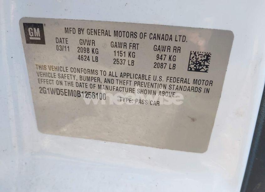 Photo 9 of 2011 Chevrolet Impala LT (VIN 2G1WG5EK0B1331464)